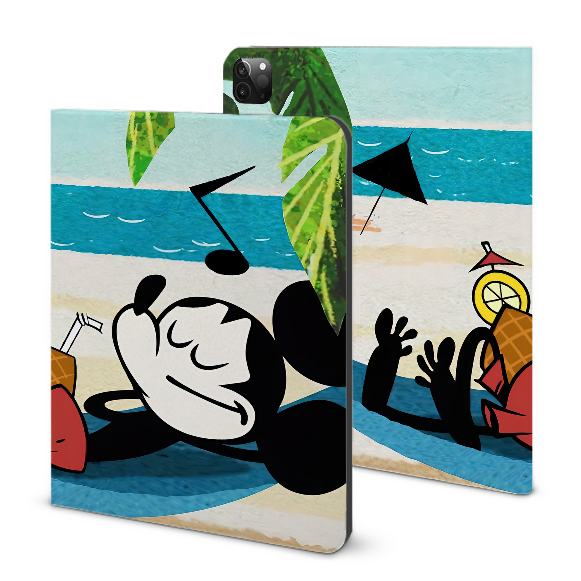 （画像用） ミッキーマウス Mickey Mouse IPadケース ペンホルダー付き ブックスタイルデザイン